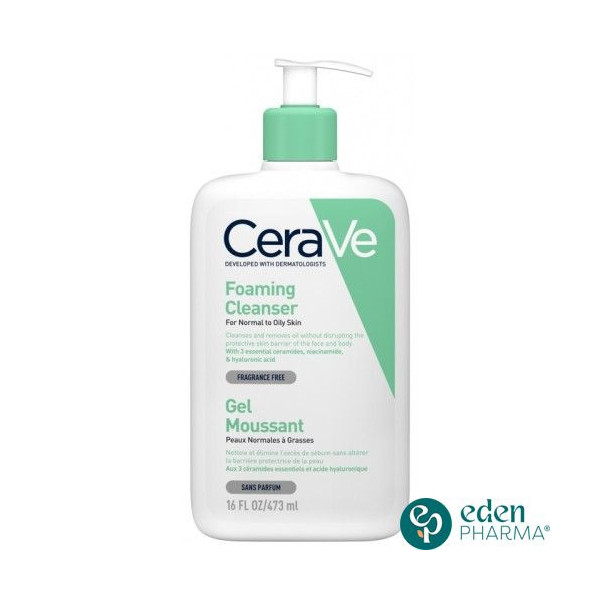 CERAVE GEL MOUSSANT PEAUX NORMALES A GRASSES 236 ML