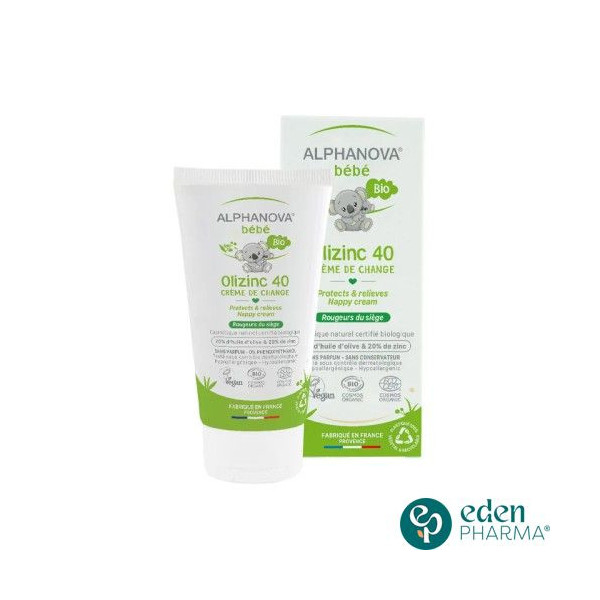 ALPHANOVA BEBE BIO OLIZINC 40 CREME DE CHANGE 50Gr