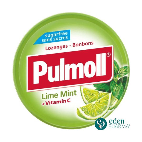 PULMOLL LIME MENTHE ET VITAMINE C SANS SUCRES 45G