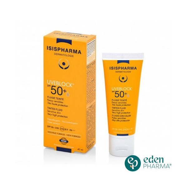 ISISPHARMA UVEBLOCK 50+ FLUIDE TEINTE 40ML