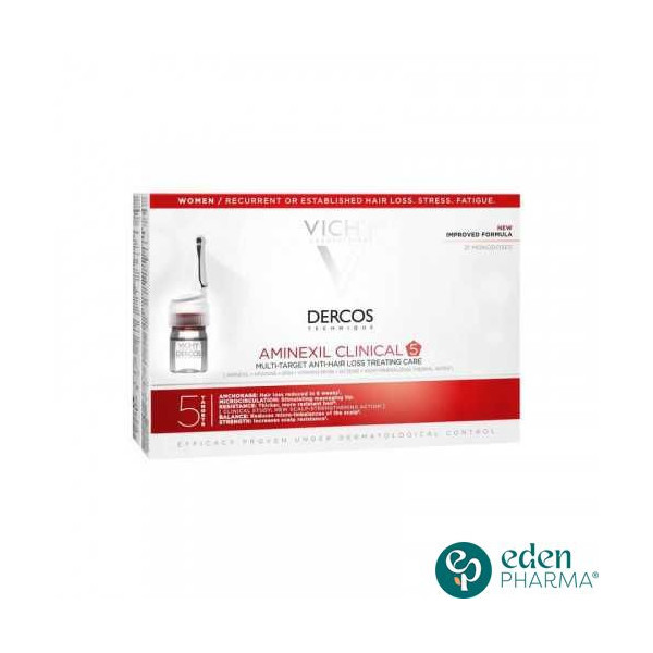 VICHY DERCOS AMINEXIL CLINICAL 5 FEMME 21 AMPOULES