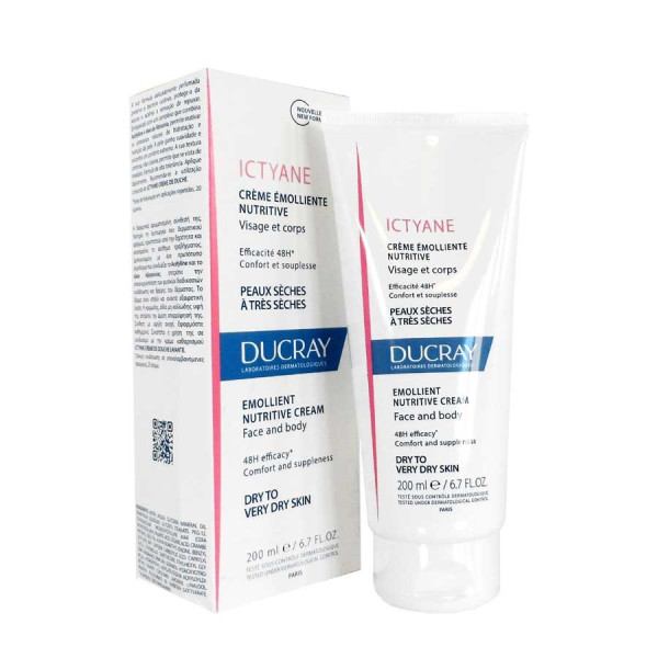 DUCRAY ICTYANE CREME EMOLLIENTE NUTRITIVE VISAGE ET CORPS 200ML