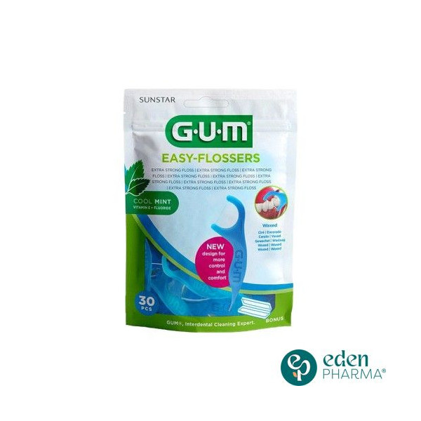 GUM EASY-FLOSSERS PORTE FIL DENTAIRE 30PCS (890)