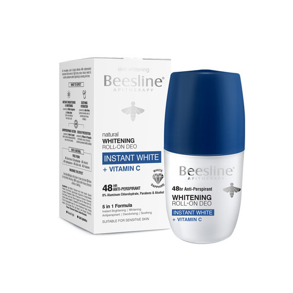 BEESLINE DEODORANT ROLL-ON INSTANT WHITE+ VITAMINE C 50ML