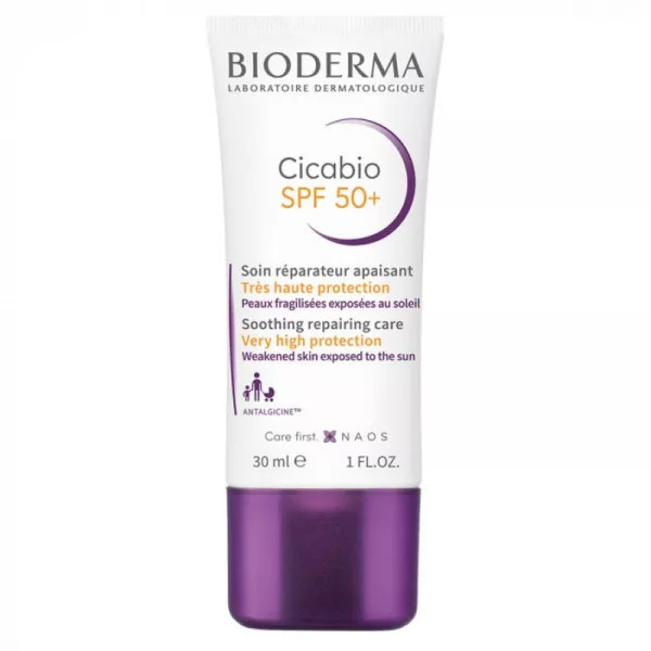 BIODERMA CICABIO SPF50+ SOIN REPARATEUR APAISANT 30ML