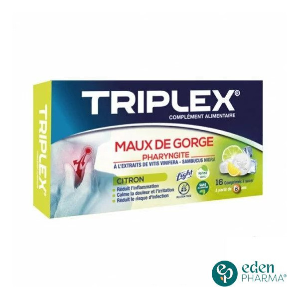 TRIPLEX MAUX DE GORGE CITRON BT/16