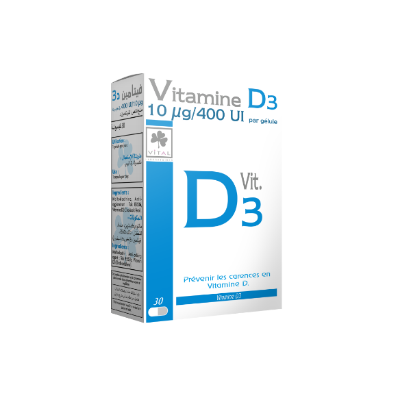 VITAL VITAMINE D3 30 GELULES