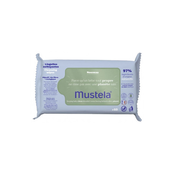 MUSTELA LINGETTES NETTOYANTES A L'AVOCAT BIO *60 LINGETTES