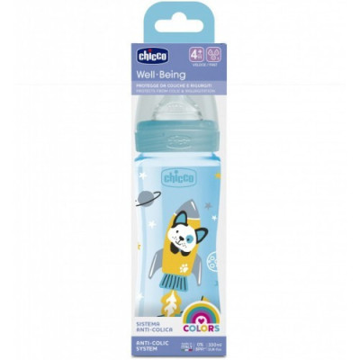 Chicco-Biberon-Well-Being-330ml-,-Tétine-silicone-4M+