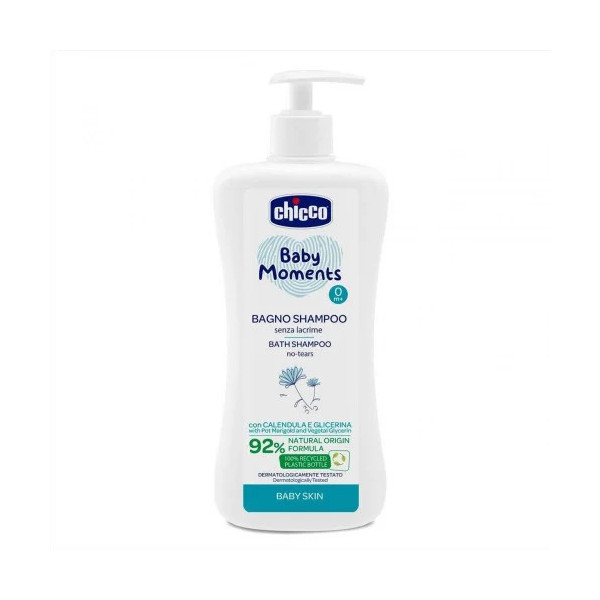 CHICCO SHAMPOOING CHEVEUX&amp;CORPS BABY MOMENTS, 500 ml