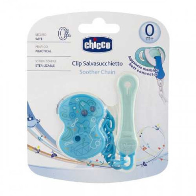 CHICCO-ATTACHE-SUCETTE-CHAINE-BLEU