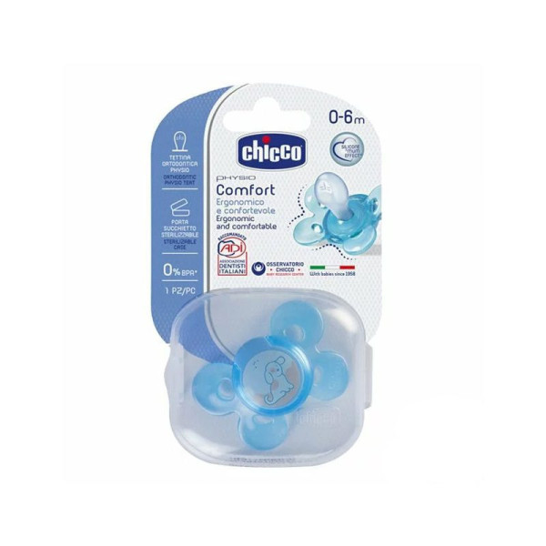 CHICCO SUCETTE PHYSIO COMFORT SILICONE 0-6M+