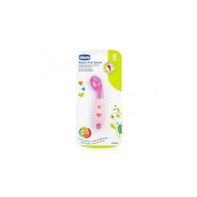 CHICCO-CUILLERE-SILICONE-GIRL-8M+/REF:16100100