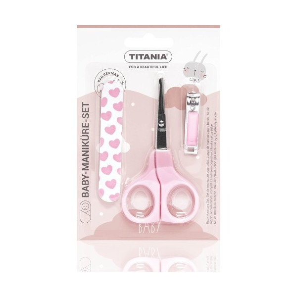 TITANIA B BOX SET MANUCURE BEBE ROSE 3 PIECES 1296