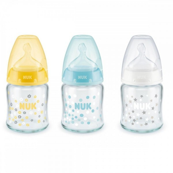 NUK BIBERON EN VERRE LARGE FIRST CHOICE 0-6M 120 ML