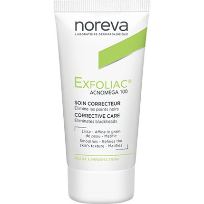 NOREVA-EXFOLIAC-ACNOMEGA-200-KERATOREGULATEUR-MATIFIANT-30ML