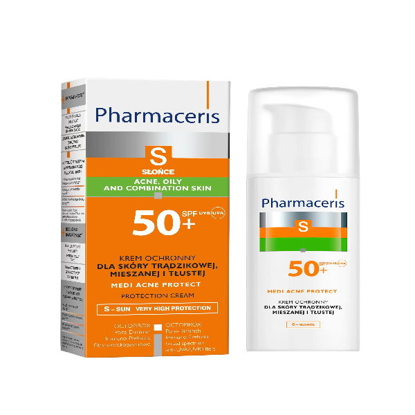 PHARMACERIS S ECRAN POUR PEAU GRASSE A TENDANCE ACNEIQUE 50ML