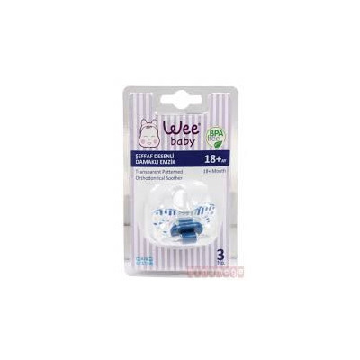 WEE-BABY-sucette-en-silicone-orthodontique-transparante-n°3-ref.838