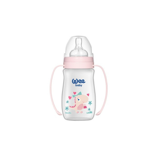 WEE BABY BIBERON CLASSIC PLUS COL LARGE PP AVEC POIGNEE 0-6M 250ML