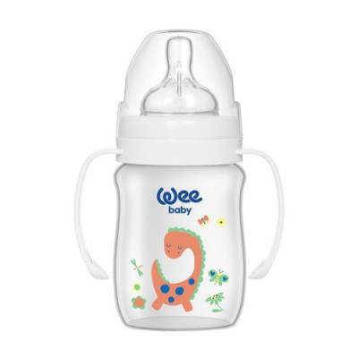 WEE-BABY-biberon-classic-plus-col-large-pp-avec-poignee-0-6m-250ml-ref.138-f