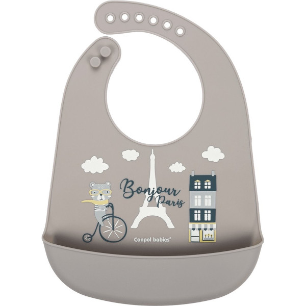 CANPOL BABIES BAVOIR SILICONE AVEC POCHE BONJOR PARIS