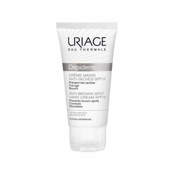 URIAGE DEPIDERM CREME MAINS ANTI-TACHES BRUNES SPF15 50ML