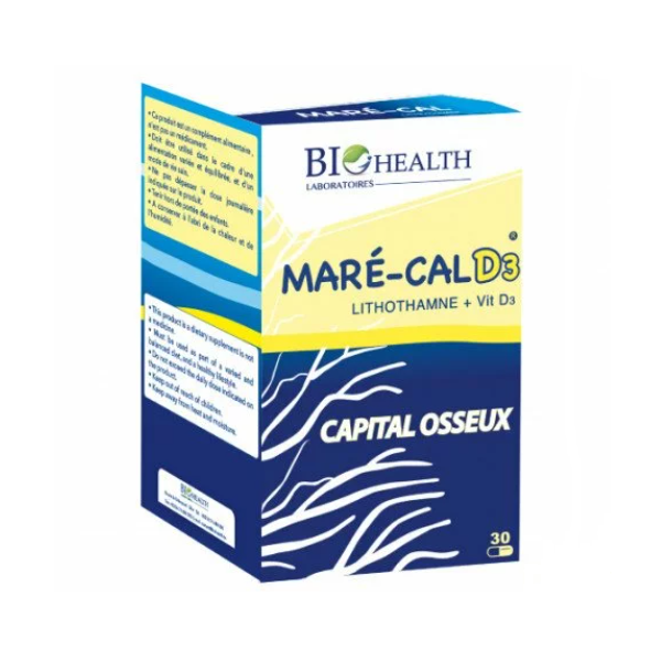 BIO HEALTH MARE CAL D3, 30 GELULES