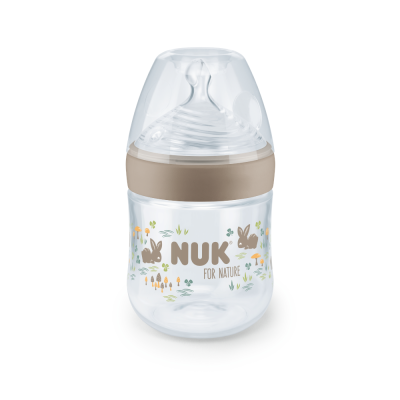 NUK BIBERON PLASTIQUE NATURE SENSE "S" 0M+ 150ML BEIGE