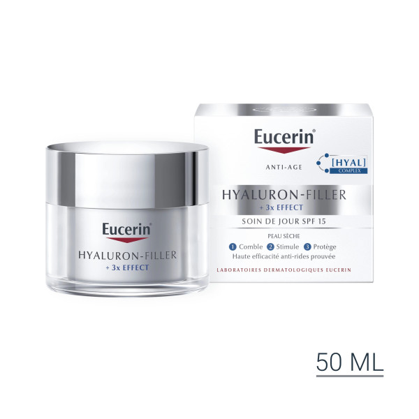 Eucerin Hyaluron Filler + 3x Effect Soin de Jour SPF 15 Peau