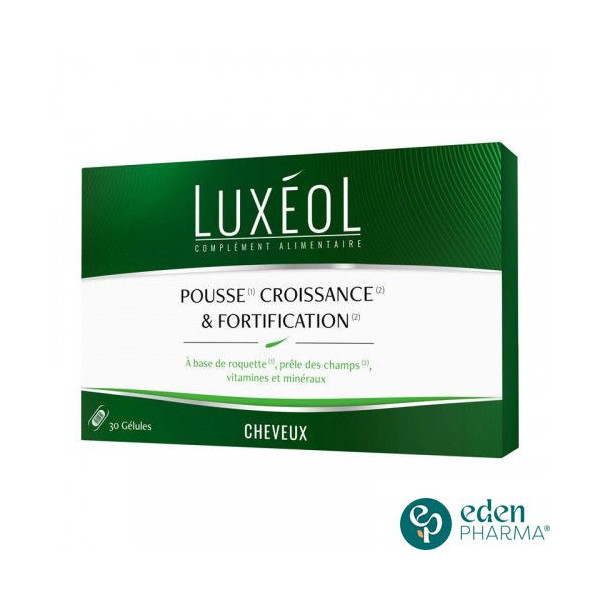 LUXEOL COMPLEMENT ALIMENTAIRE POUR CHEVEUX POUSSE CROISSANCE   FORTIFICATION 30 GELULES