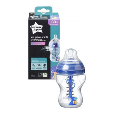 TOMMEE-TIPPEE-BIBERON-ADVANCED-ANTI-COLIQUE-BLEU-0M+-260ML