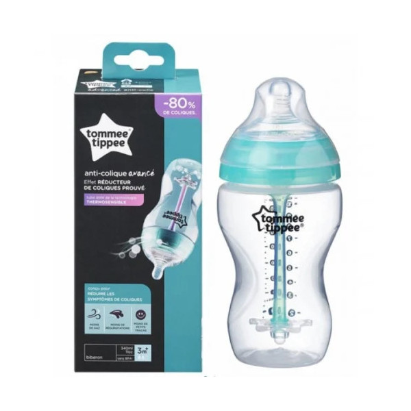 TOMMEE TIPPEE BIBERON ADVANCED ANTI-COLIQUE TURQUOISE 3M+ 340ML