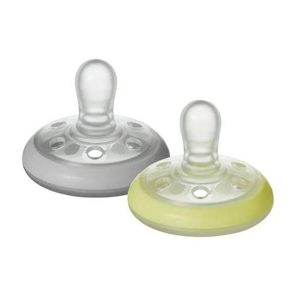 TOMMEE TIPPEE CLOSER TO NATURE 2 SUCETTES BREAST-LIKE NUIT 0-6M