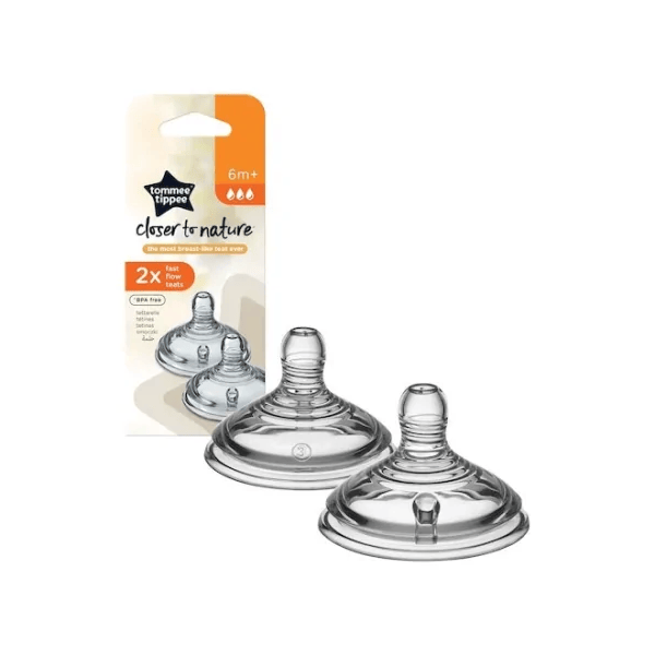 TOMMEE TIPPEE CLOSER TO NATURE 2 TETINES DEBIT RAPIDE 6M+