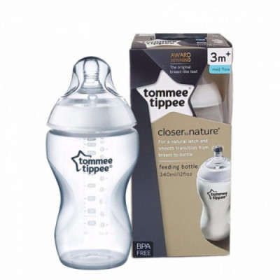 TOMMEE-TIPPEE-CLOSER-TO-NATURE-BIBERON-BLANC-3M+-340ML