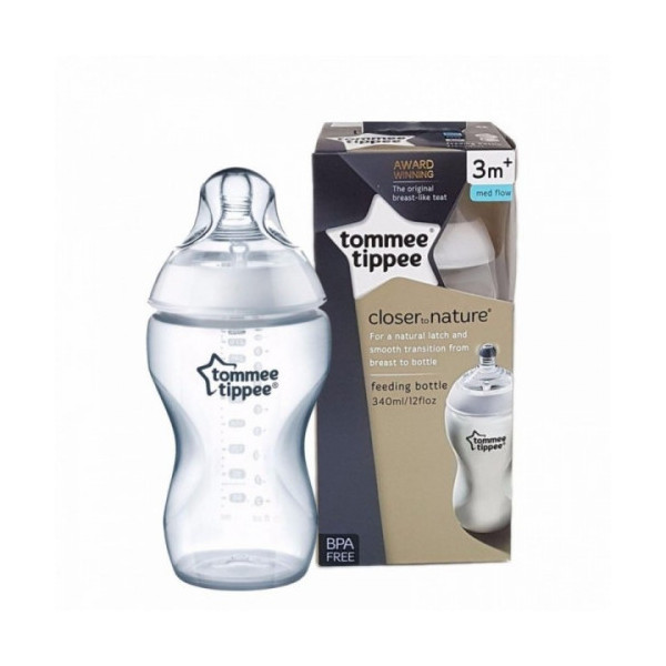 TOMMEE TIPPEE CLOSER TO NATURE BIBERON BLANC 3M+ 340ML