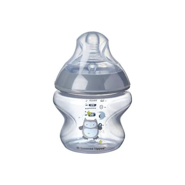 TOMMEE TIPPEE CLOSER TO NATURE BIBERON CHOUETTE GRIS 0M+ 150ML