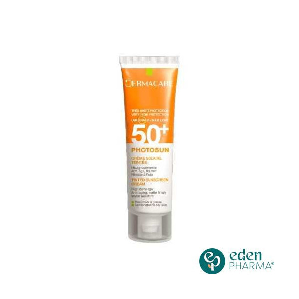 DERMACARE PHOTOSUN 1.5 FLUIDE SOLAIRE TEINTEE PEAUX MIXTES A GRASSES SPF 50+ 50ML