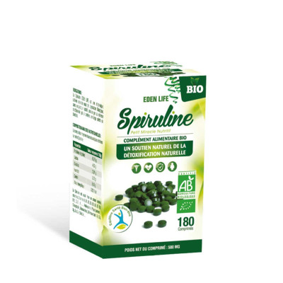 EDEN-LIFE-SPIRULINE-COMPRIMEES-BT/180-CP