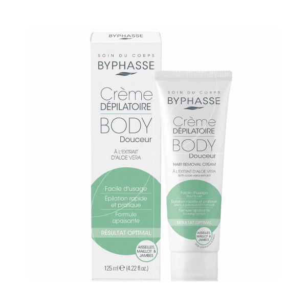 BYPHASSE CREME DEPILATOIRE À L'ALOE VERA EFFET CALMANT 125ML