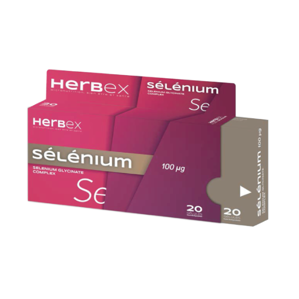 HERBEX SELENIUM 100 UG 20 GELULES