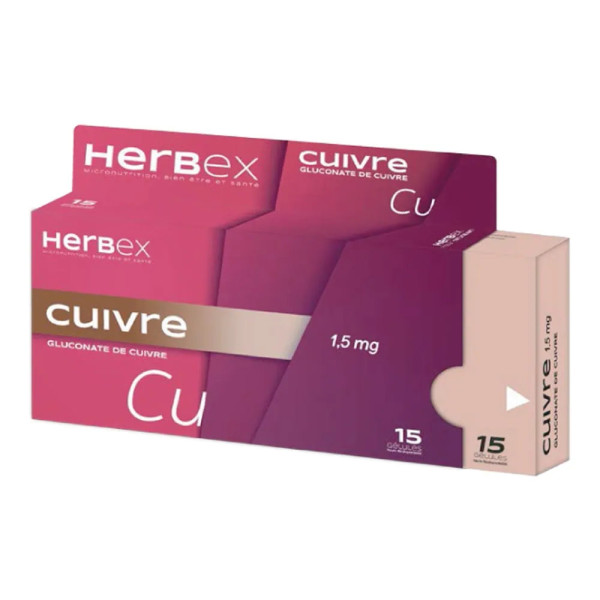 HERBEX CUIVRE 15 GÉLULES