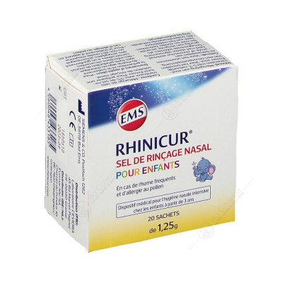 RHINICUR RECHARGE SEL DE RINCAGE ENFANT BT/20