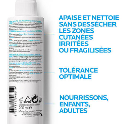 LA ROCHE POSAY CICAPLAST LAVANT B5 GEL MOUSSANT ASSAINISSANT APAISANT 200ML