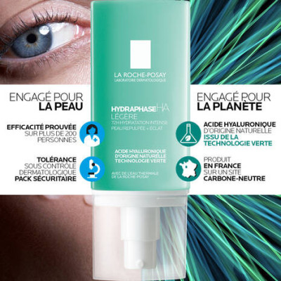 LA ROCHE POSAY HYDRAPHASE HA LÉGÈRE CRÈME HYDRATANTE VISAGE 50ML