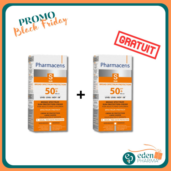 PHARMACERIS ECRAN HAUTE PROTECTION SPF50+ 50ML 1 GRATUIT