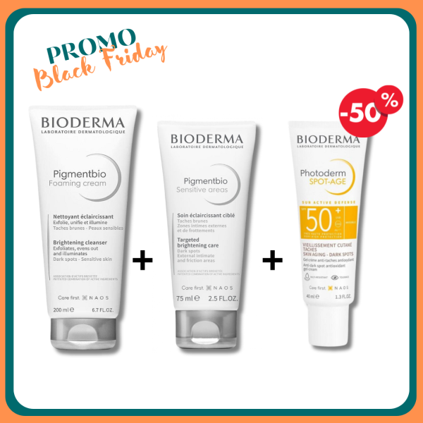 BIODERMA PIGMENTBIO FOAMING CREME + BIODERMA PIGEMENTBIO SENSITIVE AREAS -20% + BIODERMA SPOT-AGE 50+ -50%