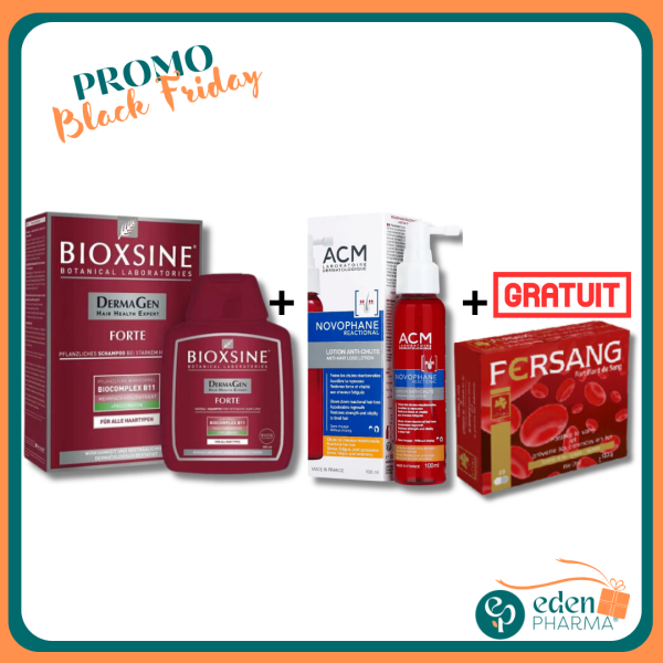 PACK ANTI CHUTE SHAMPOING BIOXINE+ LOTION NOVOPHANE + FER SANG 30 GRATUIT