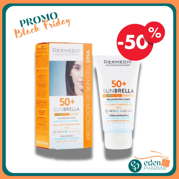 DERMEDIC SUNBRELLA ECRAN SPF50+ PEAUX NORMALES A SECHES 40ML