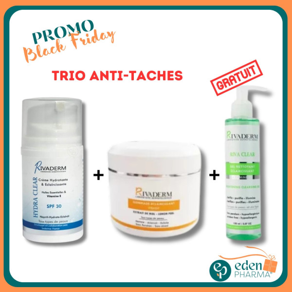 RIVADERM TRIO ANTI-TACHES + RIVACLEAR GEL GRATUIT